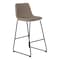 Monarch Specialties Office Chair, Bar Height, Standing, Computer Desk, Work, Pu Leather Look, Metal, Brown, Black I 7751 - alternate 1